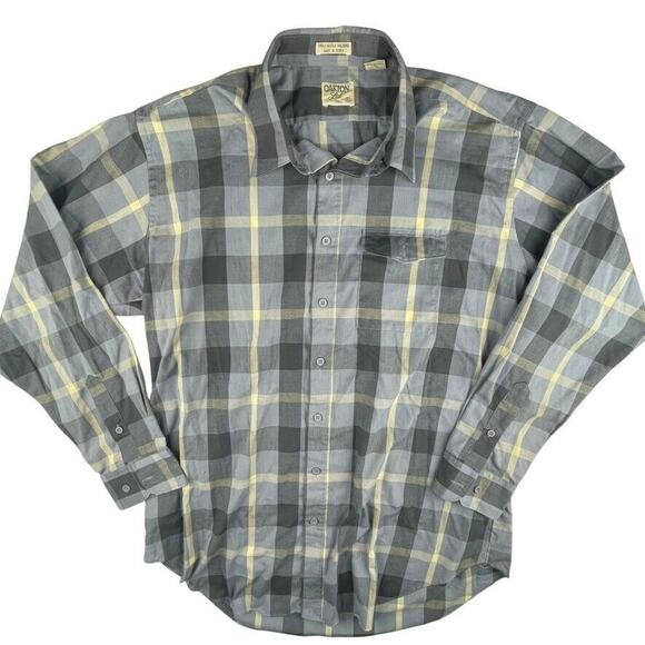 Vintage 1980s long sleeve button up plaid men's shirt XL Tall - Picture 1 of 2